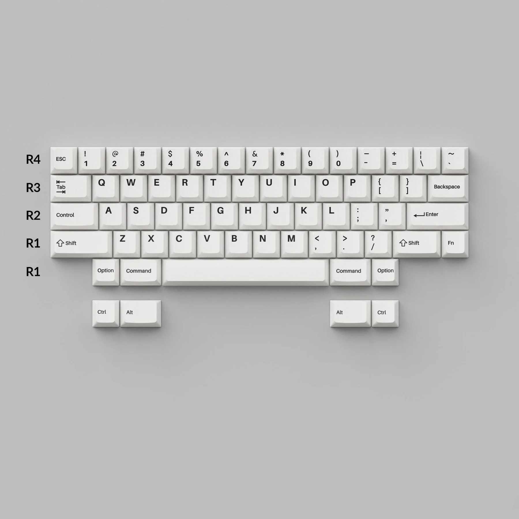Cherry Profile Double - Shot PBT Full Set Keycaps - Black on White - Bow - Image 4