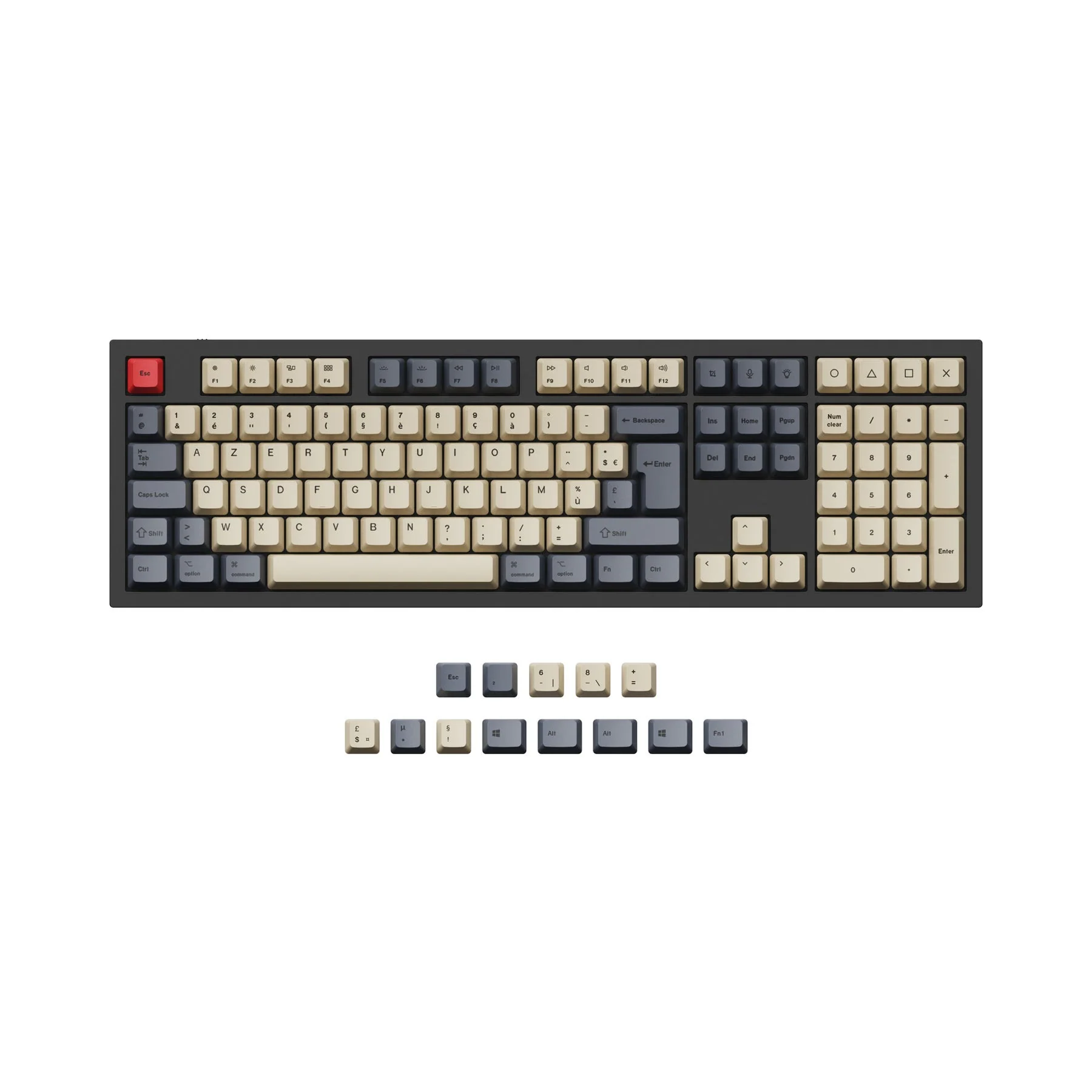 ISO & ANSI Q3 & Q4 & Q6 & K8 OEM Dye-Sub PBT Keycap Set - Carbon - Image 4