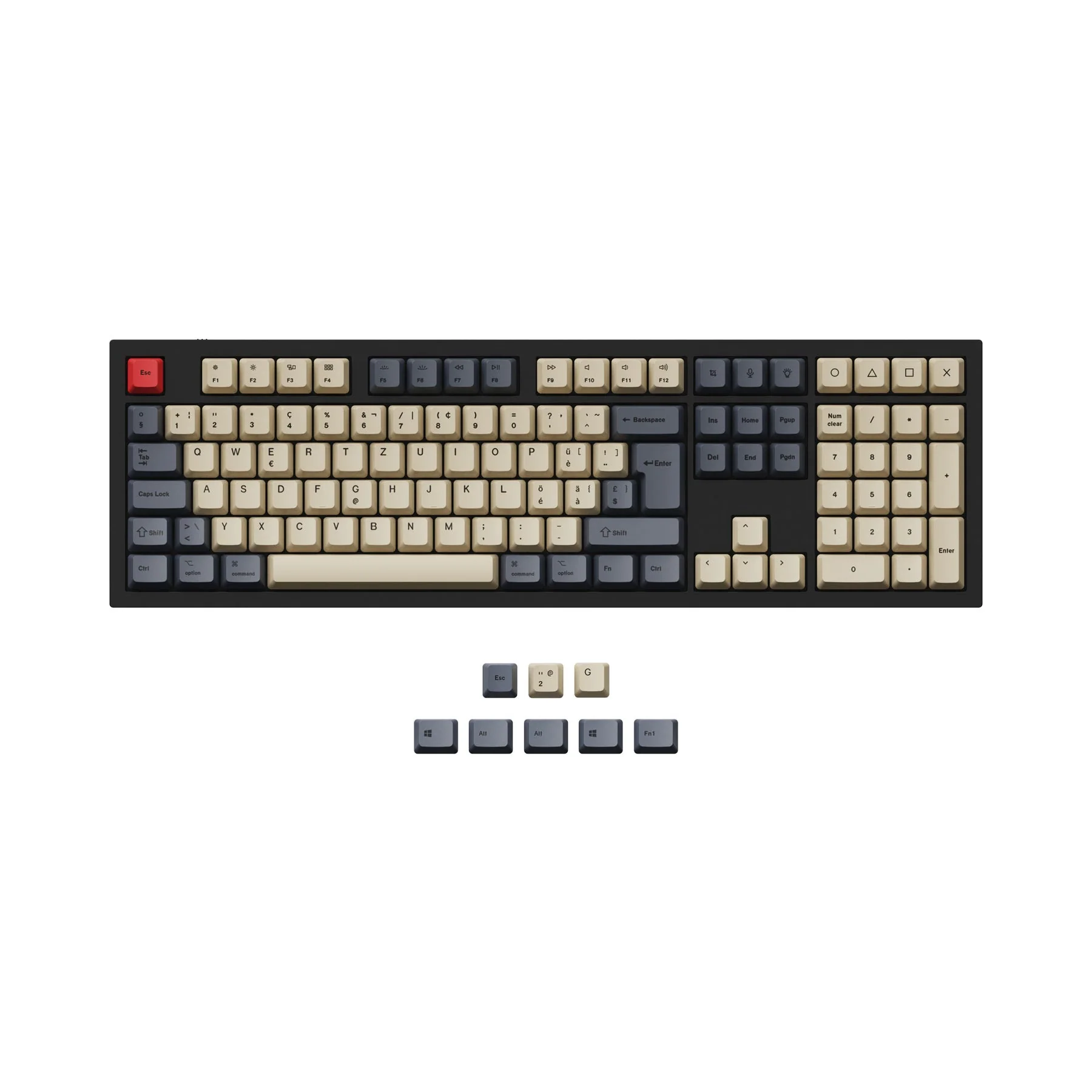 ISO & ANSI Q3 & Q4 & Q6 & K8 OEM Dye-Sub PBT Keycap Set - Carbon - Image 5