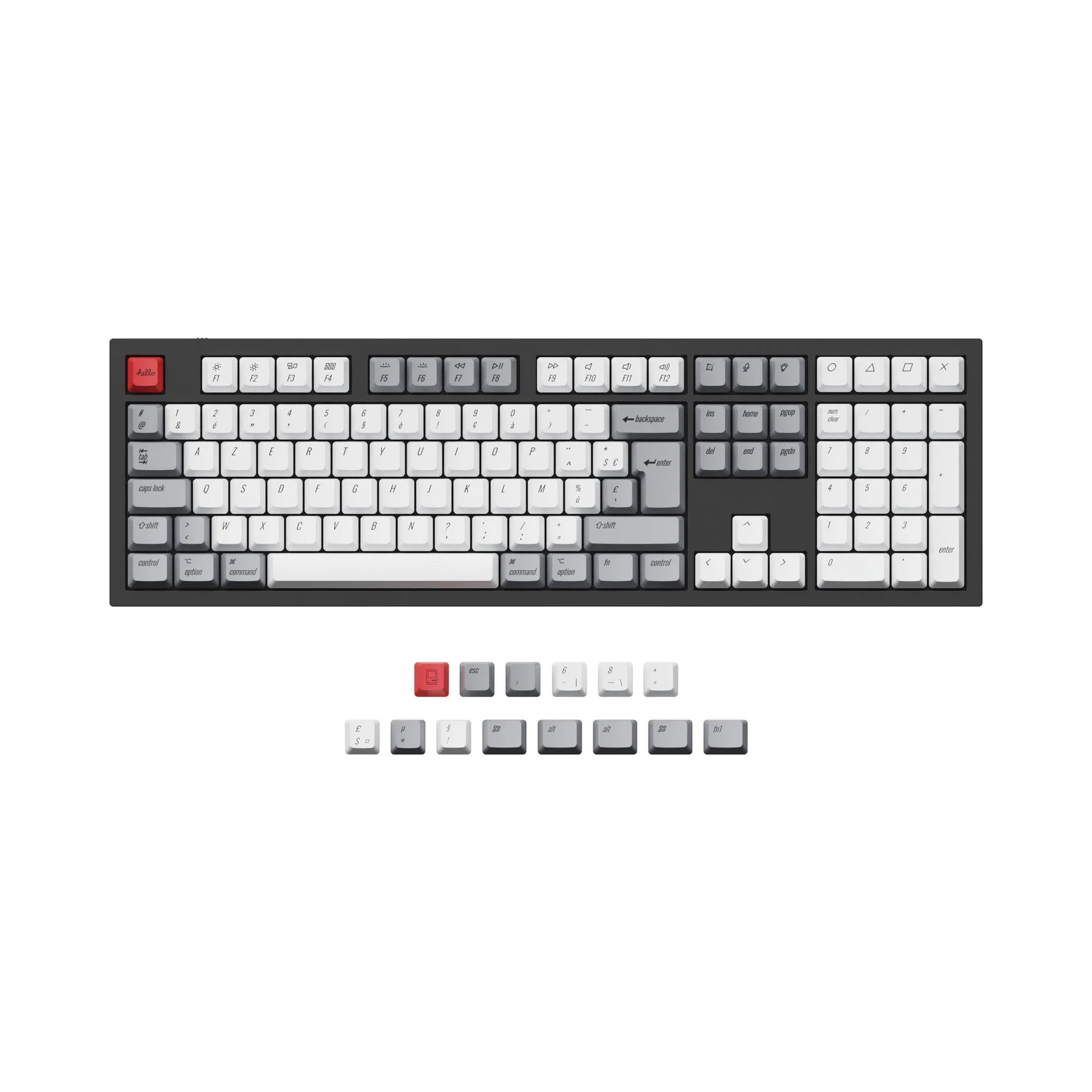 ISO & ANSI Q3 & Q4 & Q6 & K8 OEM Dye-Sub PBT Keycap Set - Retro - Image 4