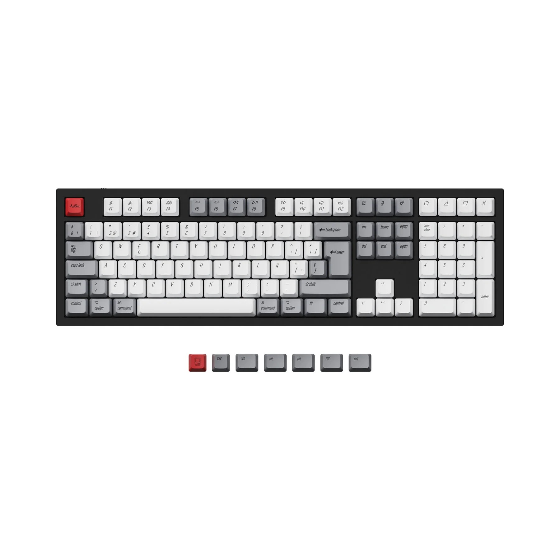 ISO & ANSI Q3 & Q4 & Q6 & K8 OEM Dye-Sub PBT Keycap Set - Retro - Image 6