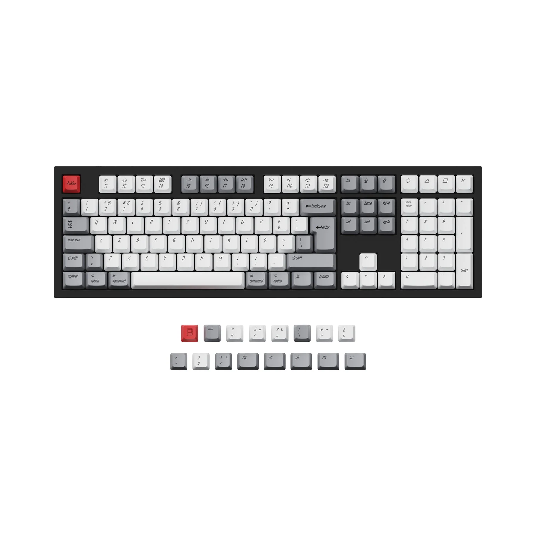 ISO & ANSI Q3 & Q4 & Q6 & K8 OEM Dye-Sub PBT Keycap Set - Retro - Image 7