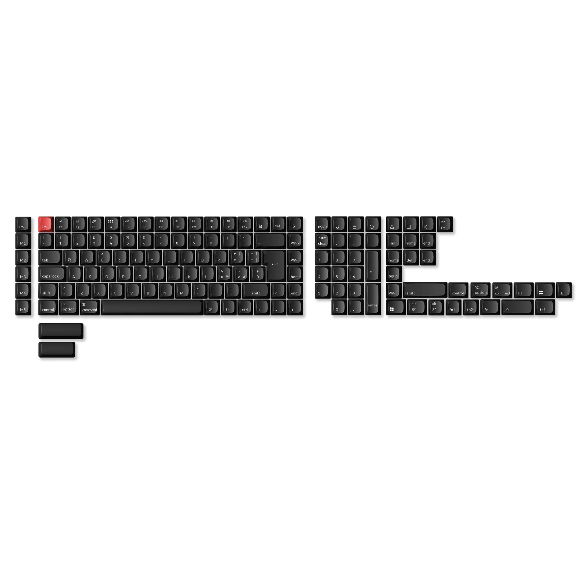 ISO Shine-Through ABS OSA Full Set Keycap Set - Image 5