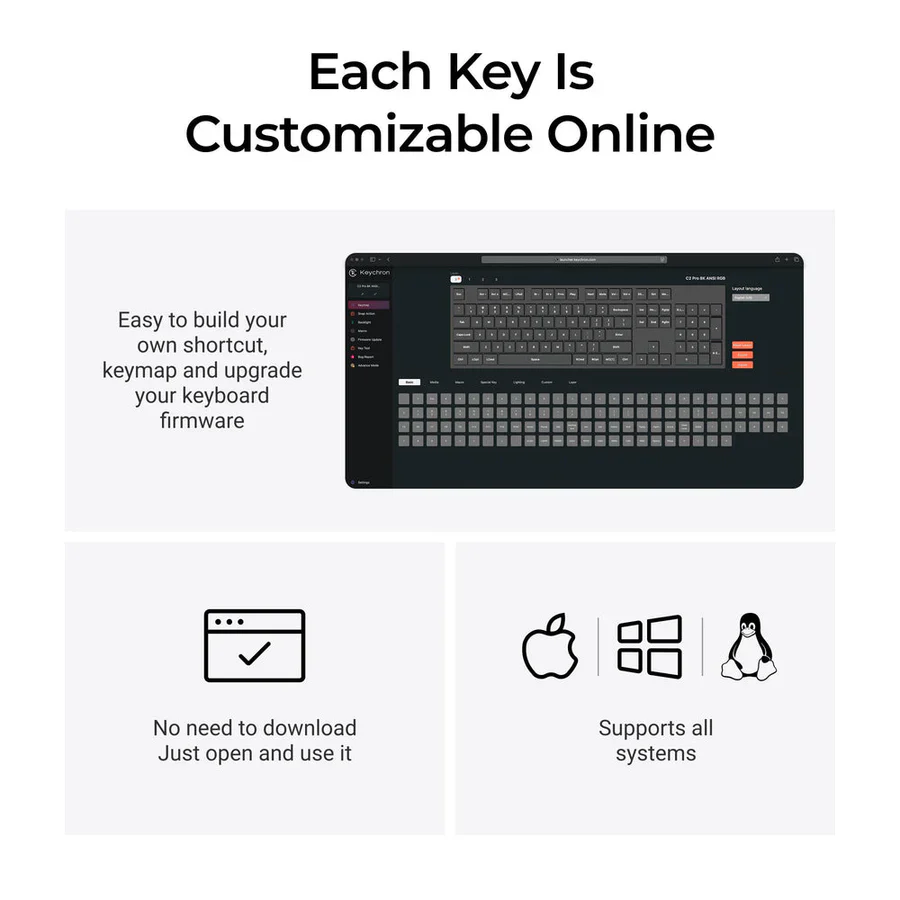 Keychron C2 Pro 8K QMK Wired Custom Mechanical Keyboard ISO Layout Collection - Image 5