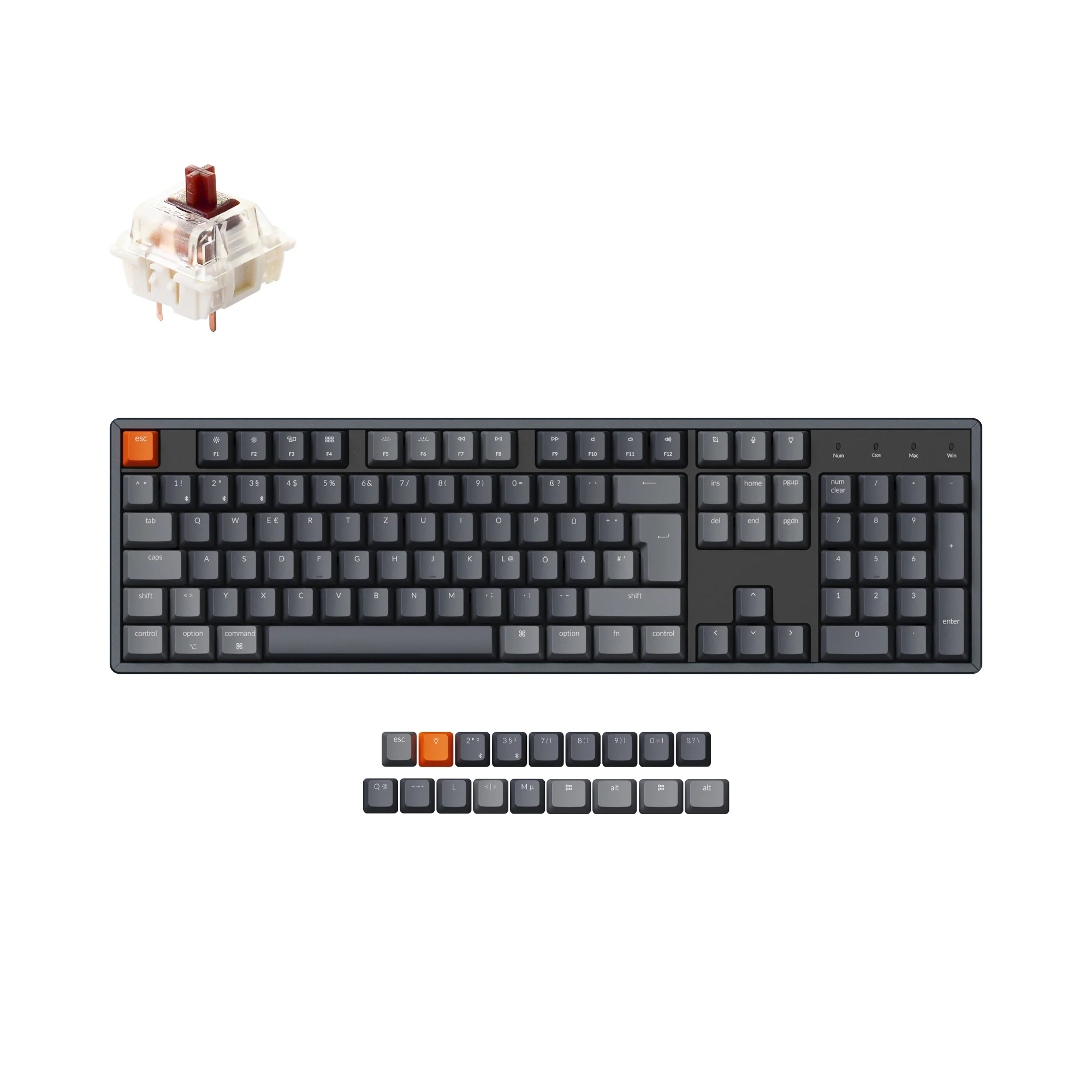 Keychron K10 Wireless Mechanical Keyboard (German ISO-DE Layout) - Image 2