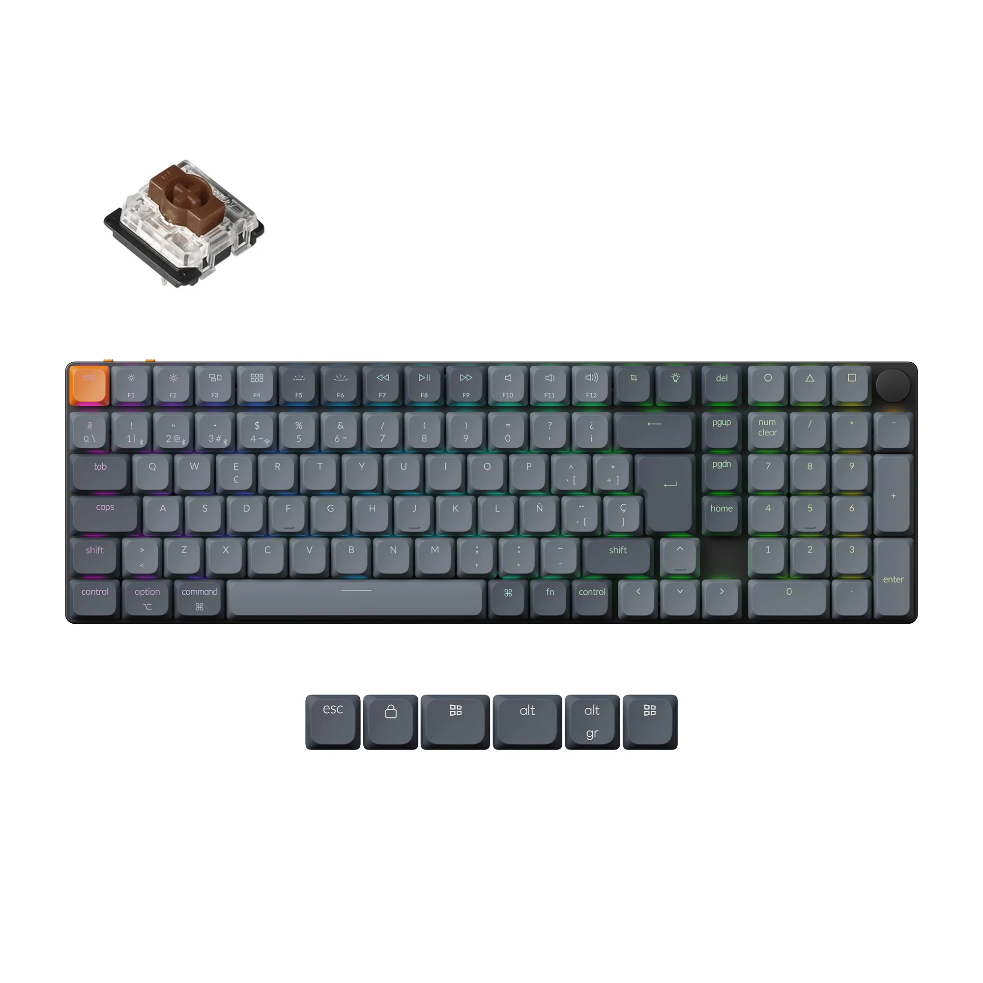 Keychron K17 Max QMK Wireless Custom Mechanical Keyboard ISO Layout Collection - Image 14