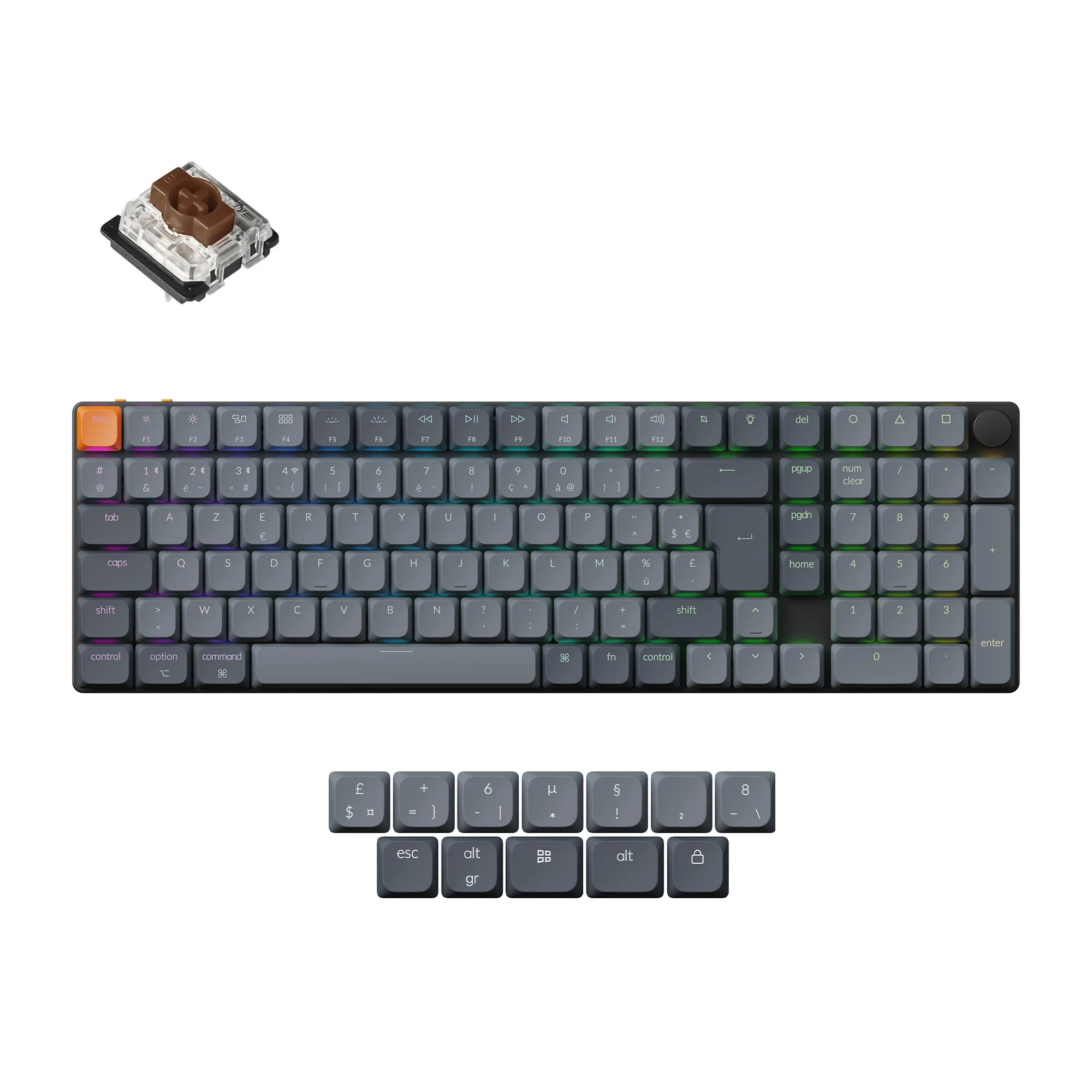 Keychron K17 Max QMK Wireless Custom Mechanical Keyboard ISO Layout Collection - Image 17