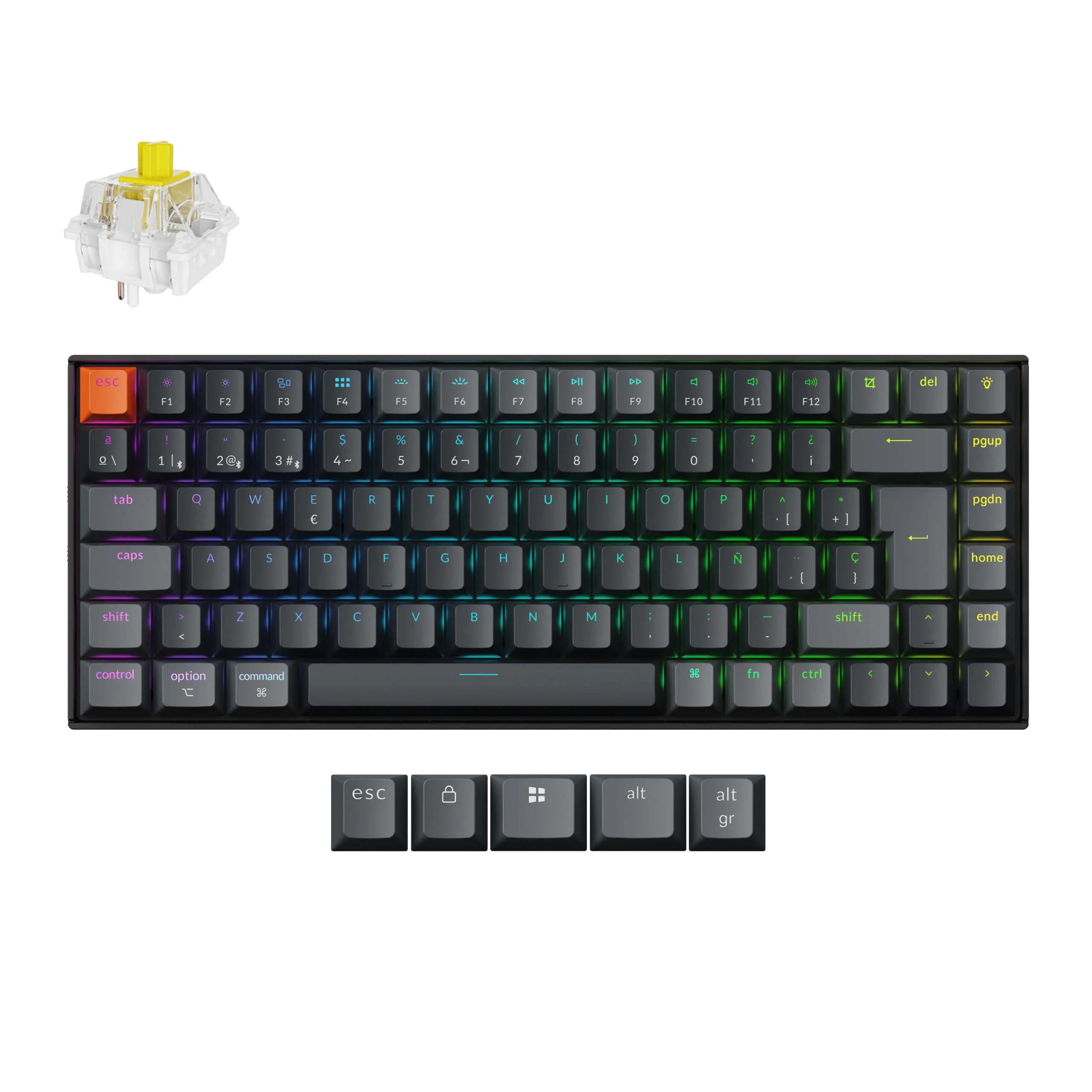 Keychron K2 QMK Wireless Mechanical Keyboard (ISO Layout) - Version 3 - Image 6