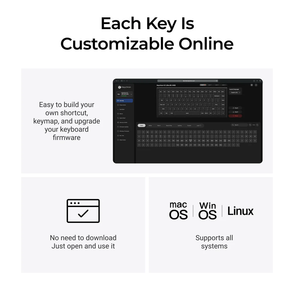 Keychron K2 Ultra 8K Wireless Custom Mechanical Keyboard ISO Layout Collection - Image 9
