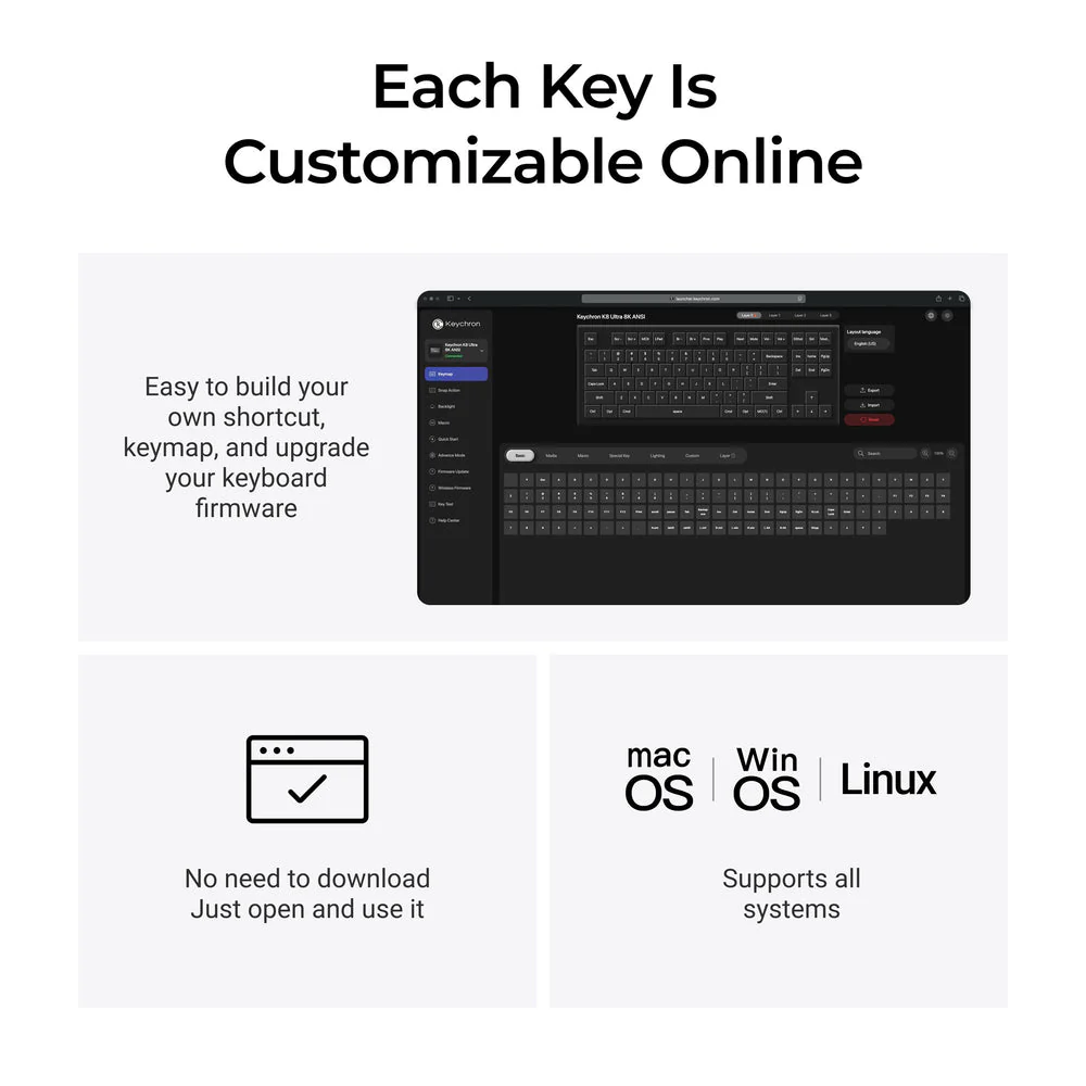 Keychron K8 Ultra 8K Wireless Custom Mechanical Keyboard ISO Layout Collection - Image 10