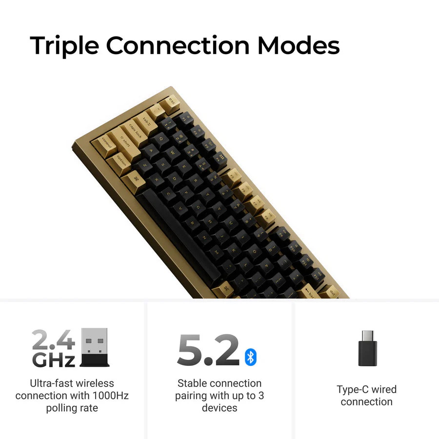 Keychron Q1 HE QMK Wireless Custom Keyboard - Copper Edition(US ANSI Layout) - Image 6