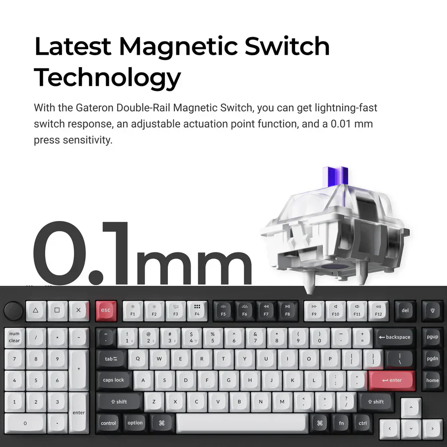 Keychron Q12 HE QMK Wireless Custom Keyboard (US ANSI Layout) - Image 4