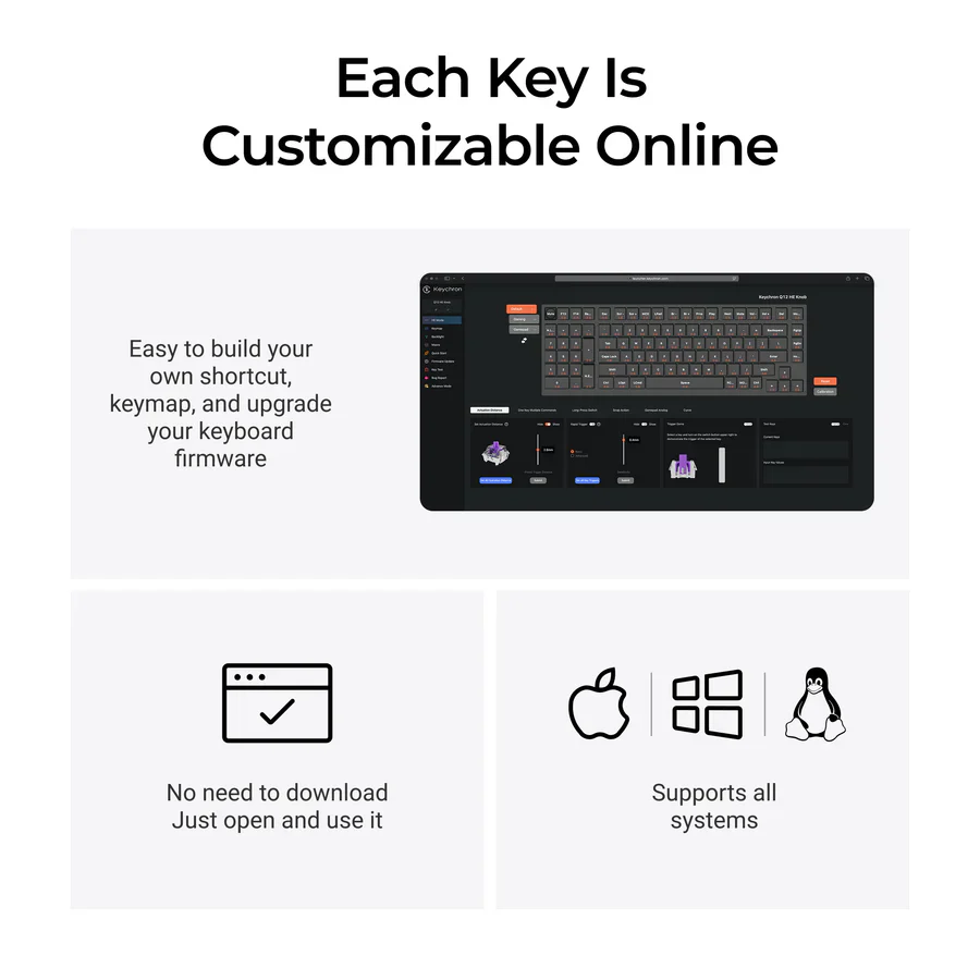 Keychron Q12 HE QMK Wireless Custom Keyboard (US ANSI Layout) - Image 8