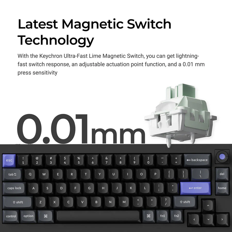 Keychron Q2 HE 8K Magnetic Switch Keyboard(US ANSI layout Only Wired Keyboard) - Image 4
