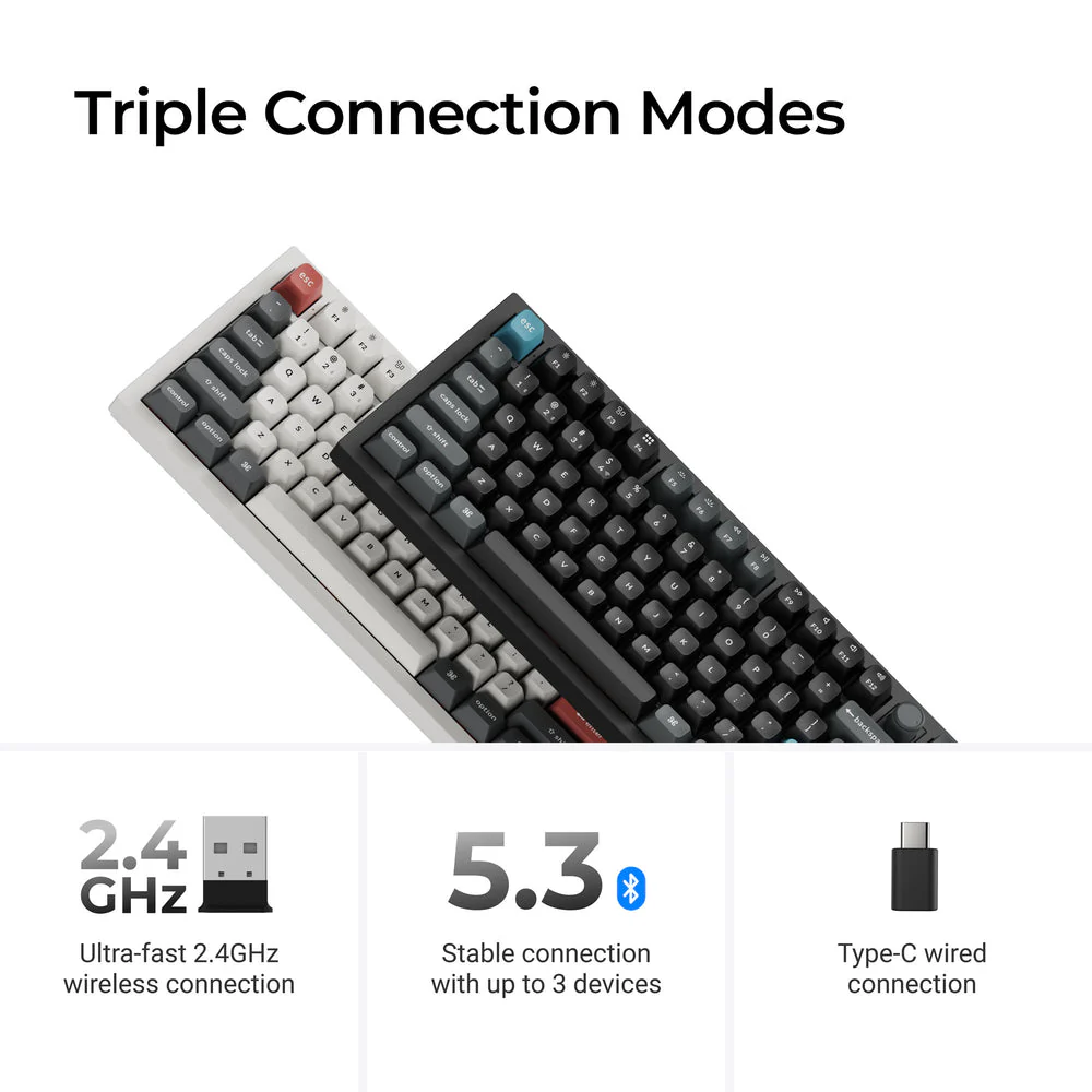 Keychron Q3 Ultra 8K Wireless Custom Mechanical Keyboard (US ANSI Layout) - Image 7
