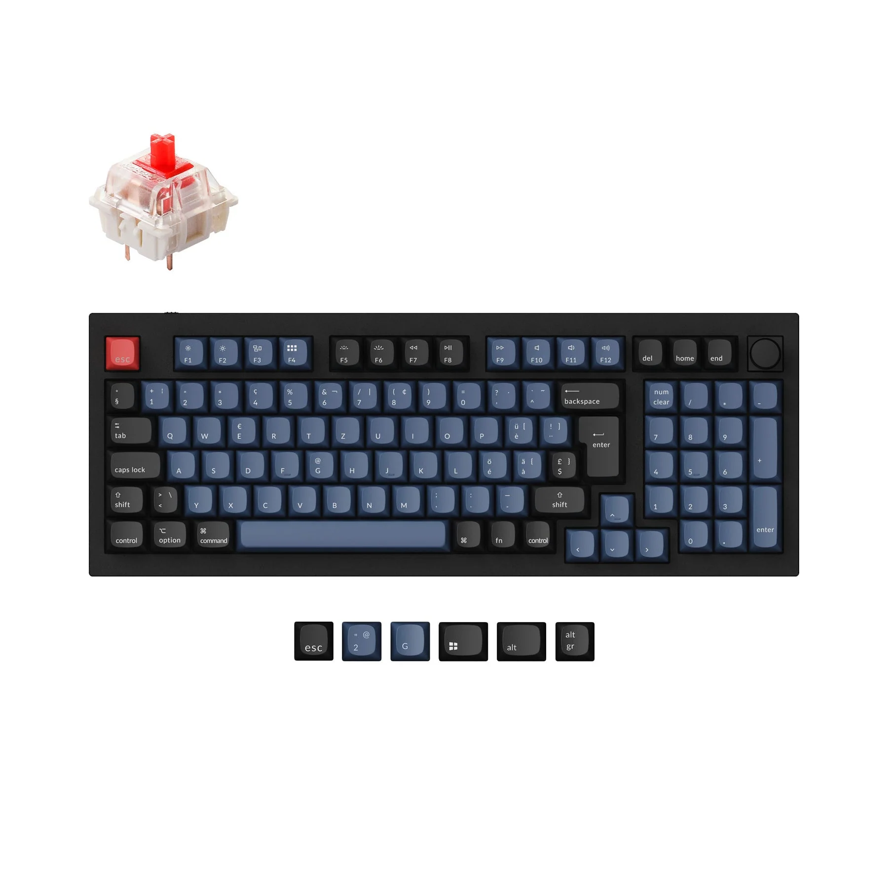 Keychron Q5 QMK Custom Mechanical Keyboard ISO Layout Collection - Image 9