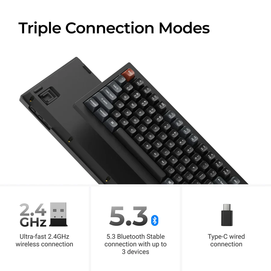 Keychron V1 Ultra 8K Wireless Custom Mechanical Keyboard(US ANSI Layout) - Image 9