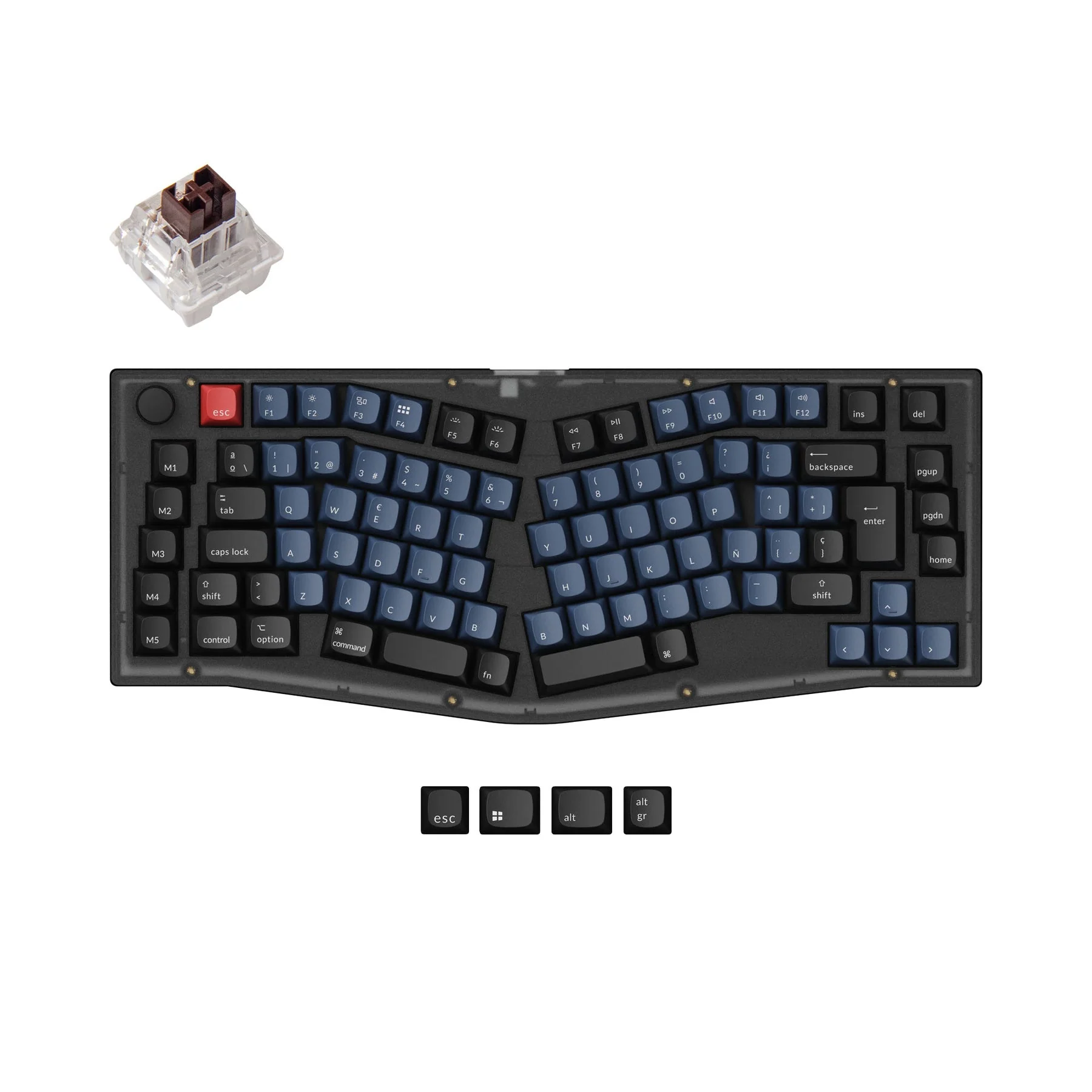 Keychron V10 (Alice Layout) QMK Custom Mechanical Keyboard ISO Layout Collection - Image 10