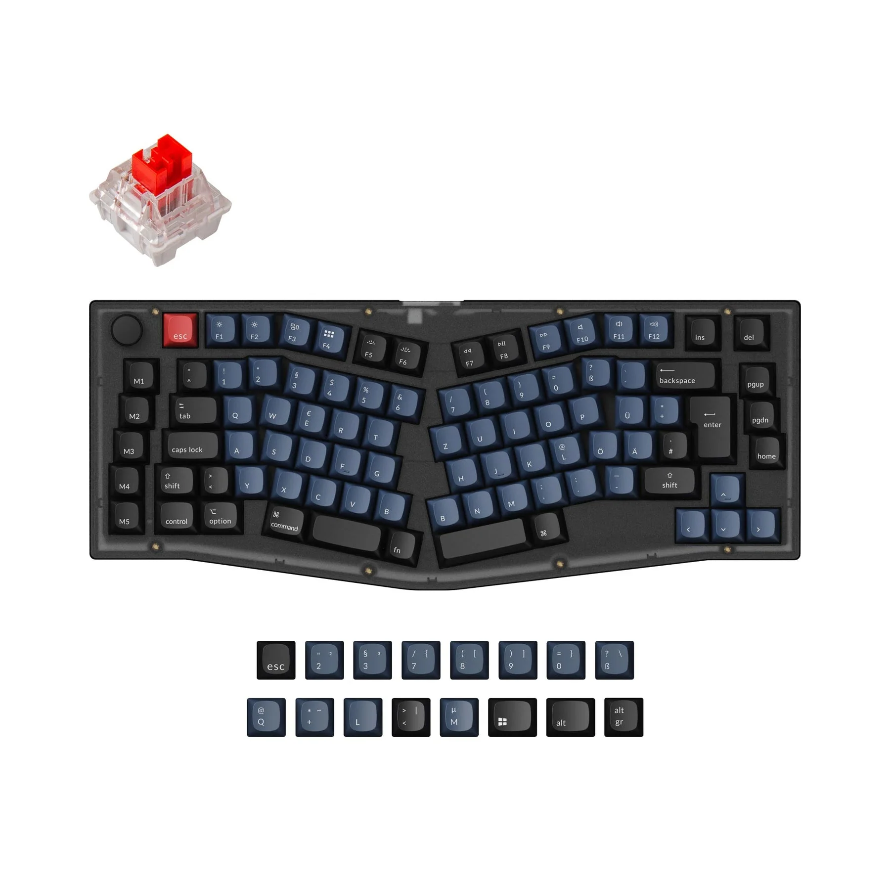 Keychron V10 (Alice Layout) QMK Custom Mechanical Keyboard ISO Layout Collection - Image 3