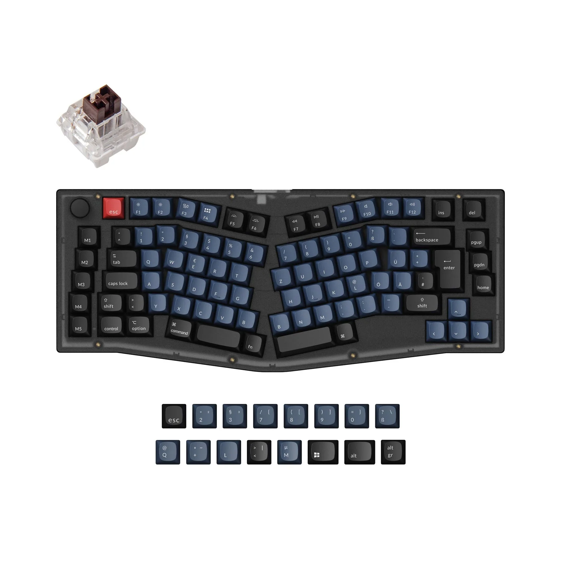 Keychron V10 (Alice Layout) QMK Custom Mechanical Keyboard ISO Layout Collection - Image 4