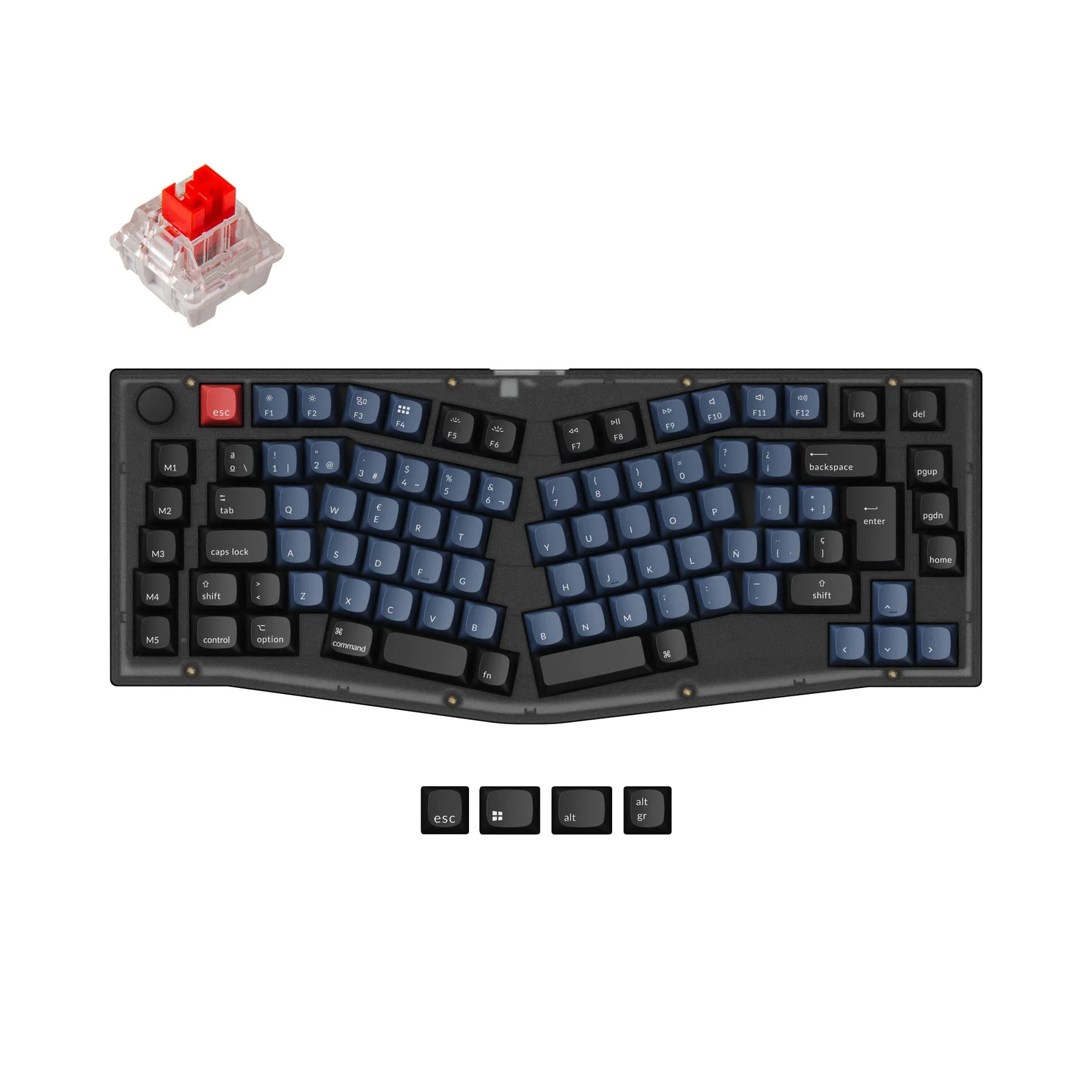 Keychron V10 (Alice Layout) QMK Custom Mechanical Keyboard ISO Layout Collection - Image 9
