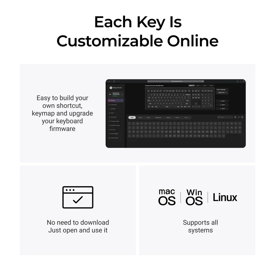 Keychron V6 Ultra 8K Wireless Custom Mechanical Keyboard(US ANSI Layout) - Image 10